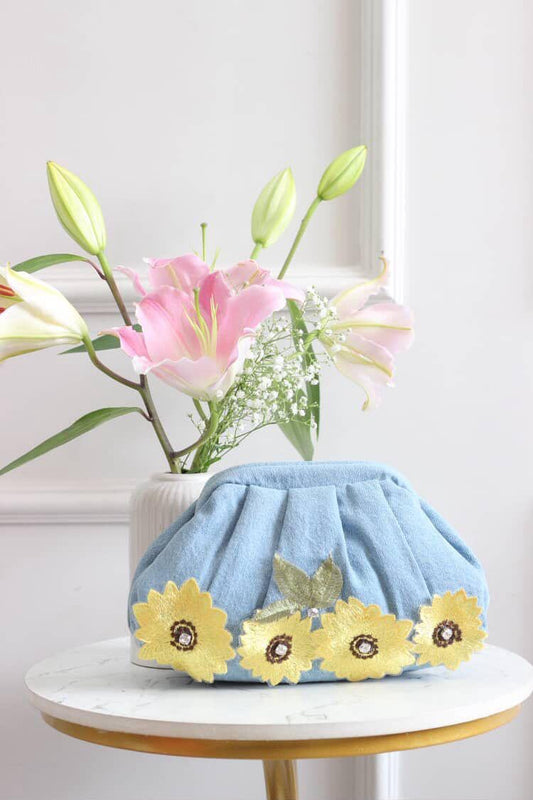 Bloom Denim Batwa Bag
