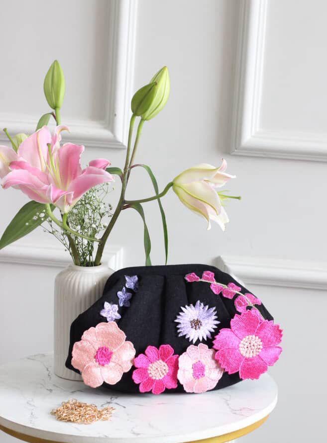 Bloom Denim Batwa Bag
