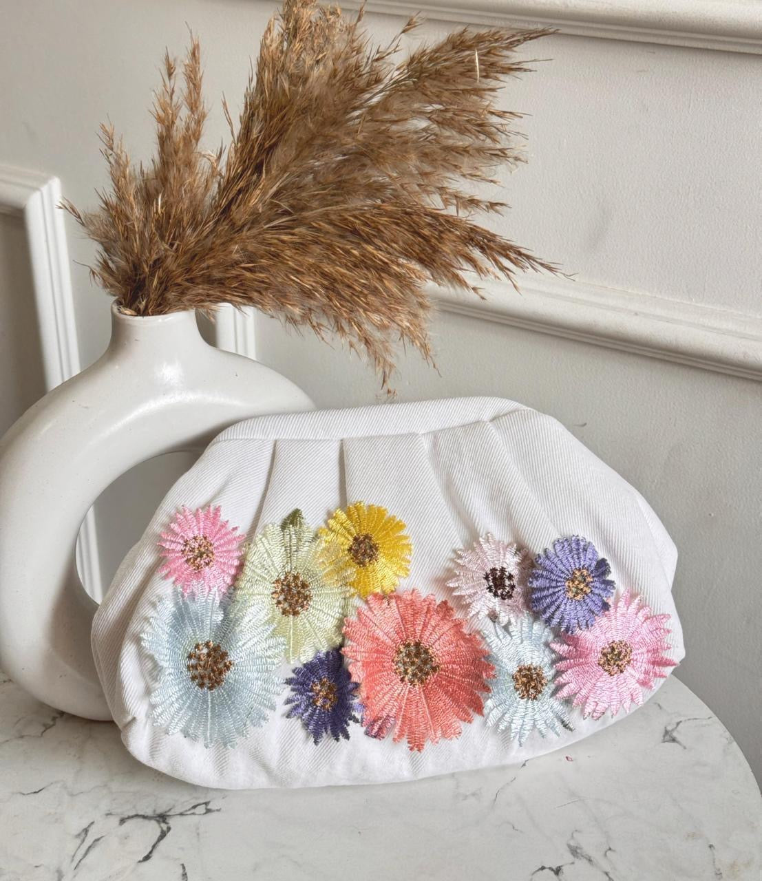 Bloom Denim Batwa Bag