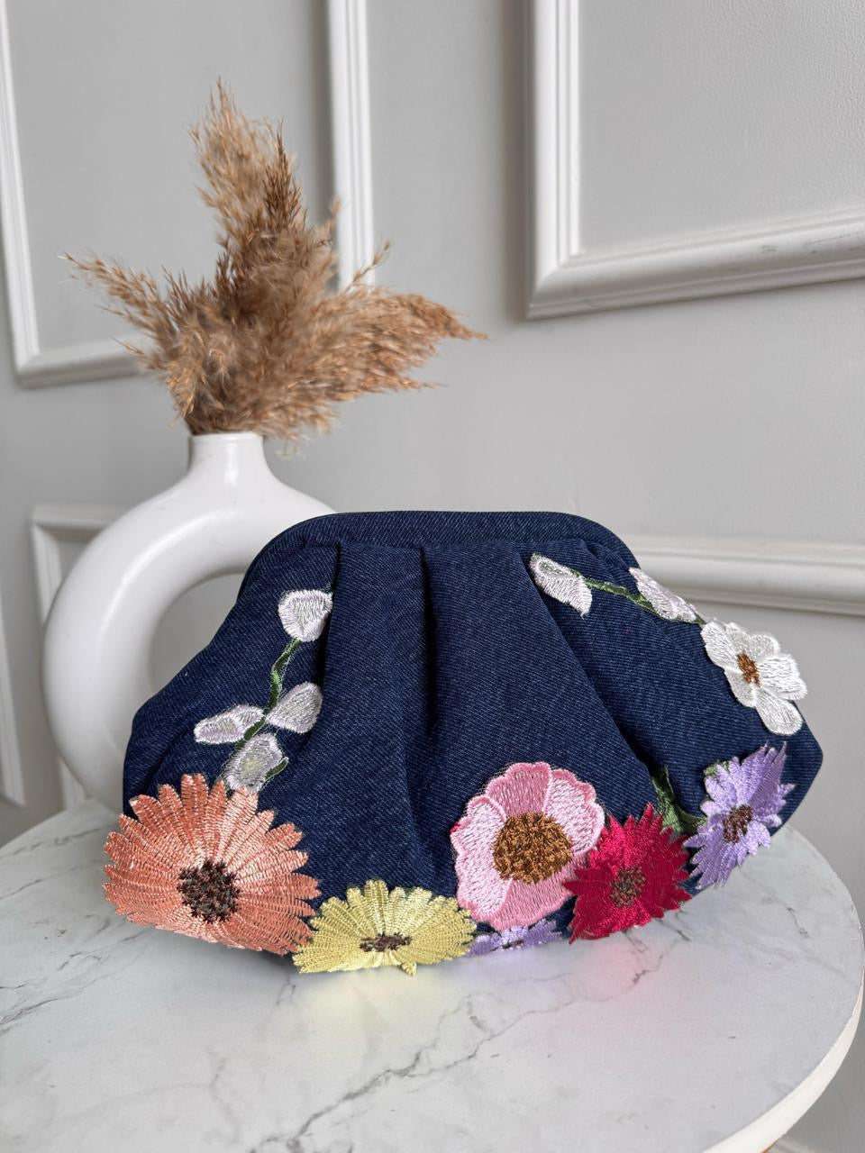 Bloom Denim Batwa Bag