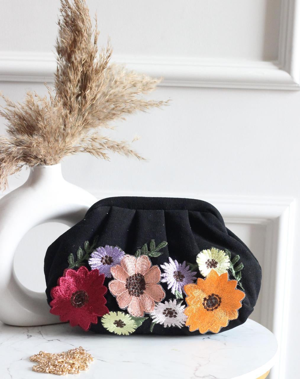 Bloom Denim Batwa Bag