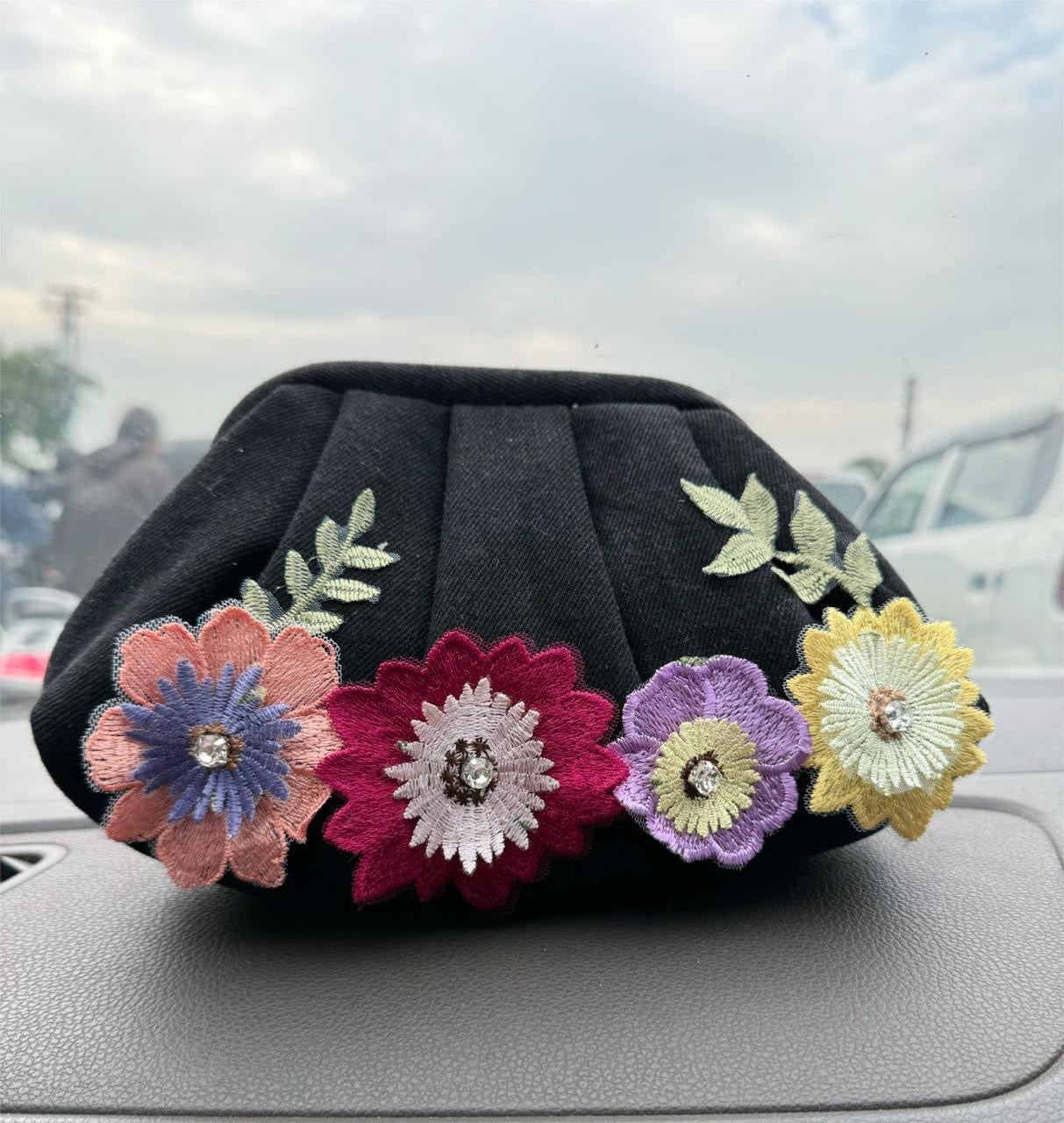 Bloom Denim Batwa Bag