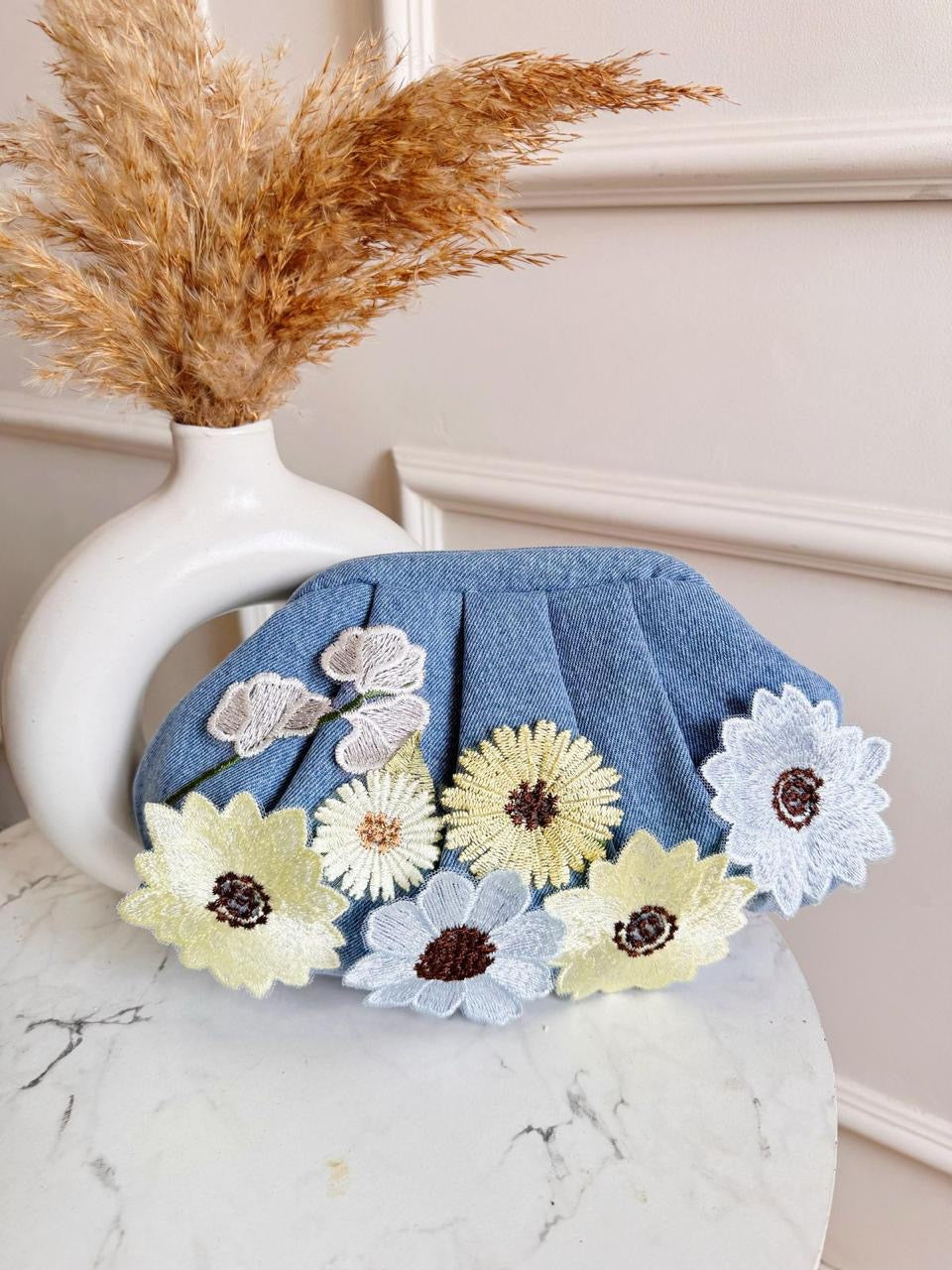 Bloom Denim Batwa Bag