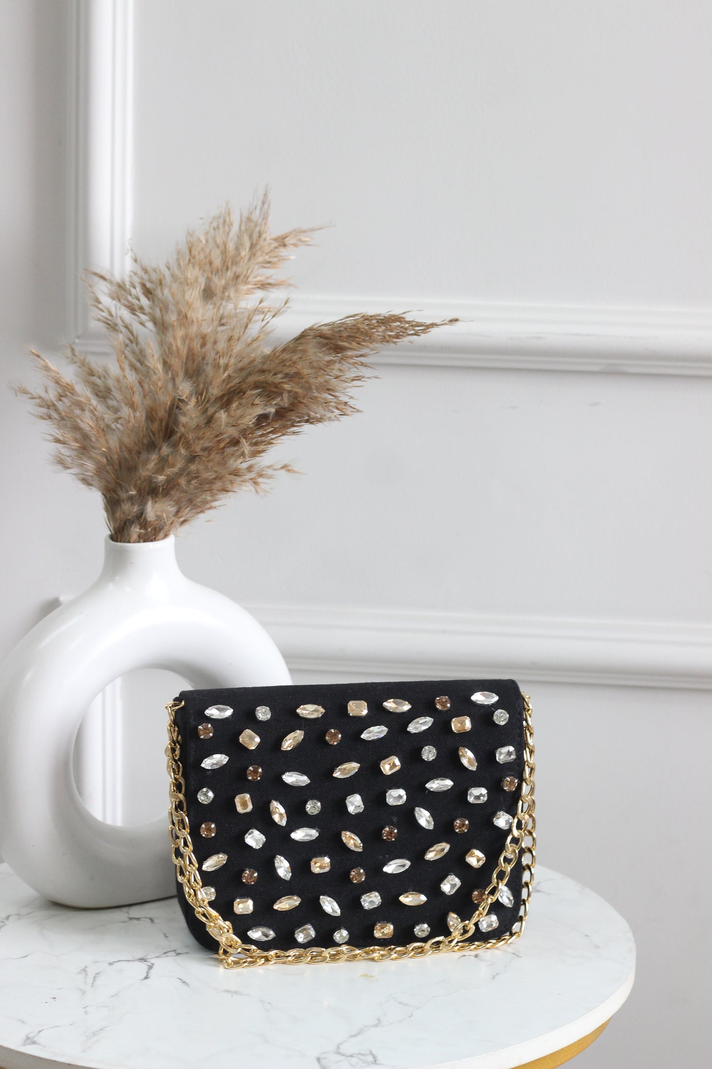 Twilight Gleam Denim Flap Bag