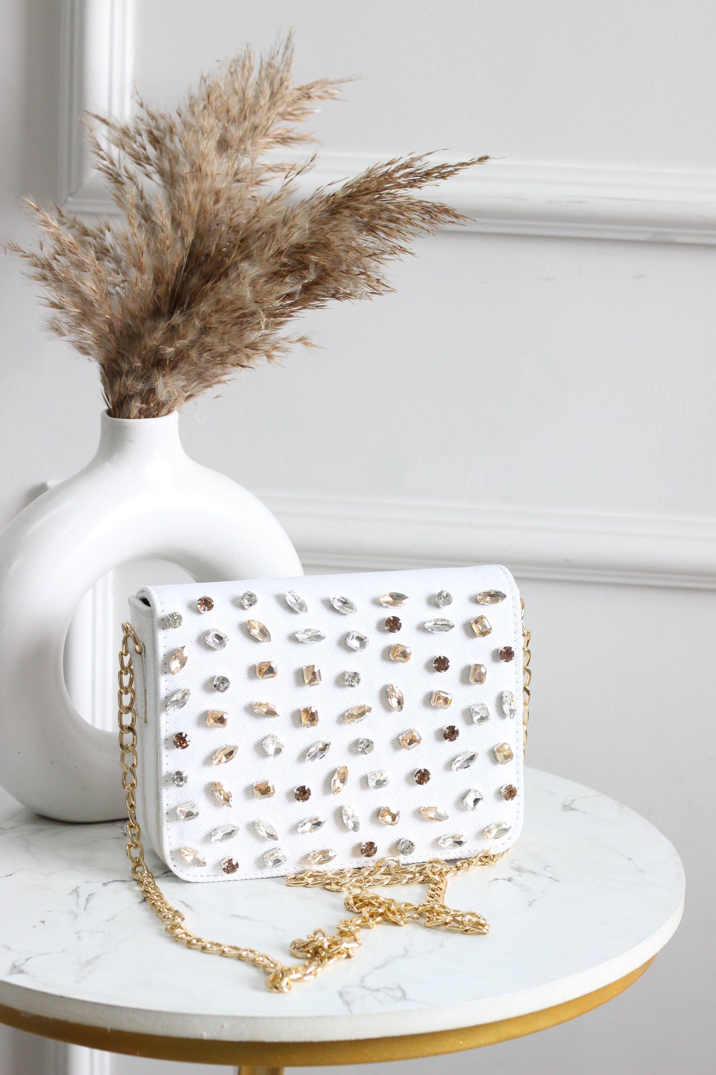 Twilight Gleam Denim Flap Bag