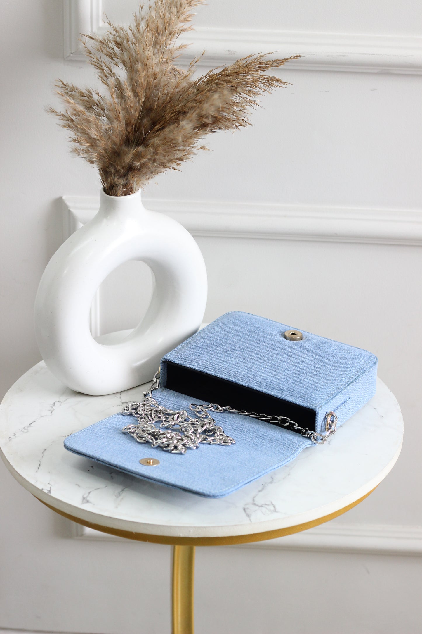 Vibrant Heartbeat Denim Flap Bag