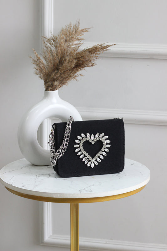 Vibrant Heartbeat Denim Flap Bag