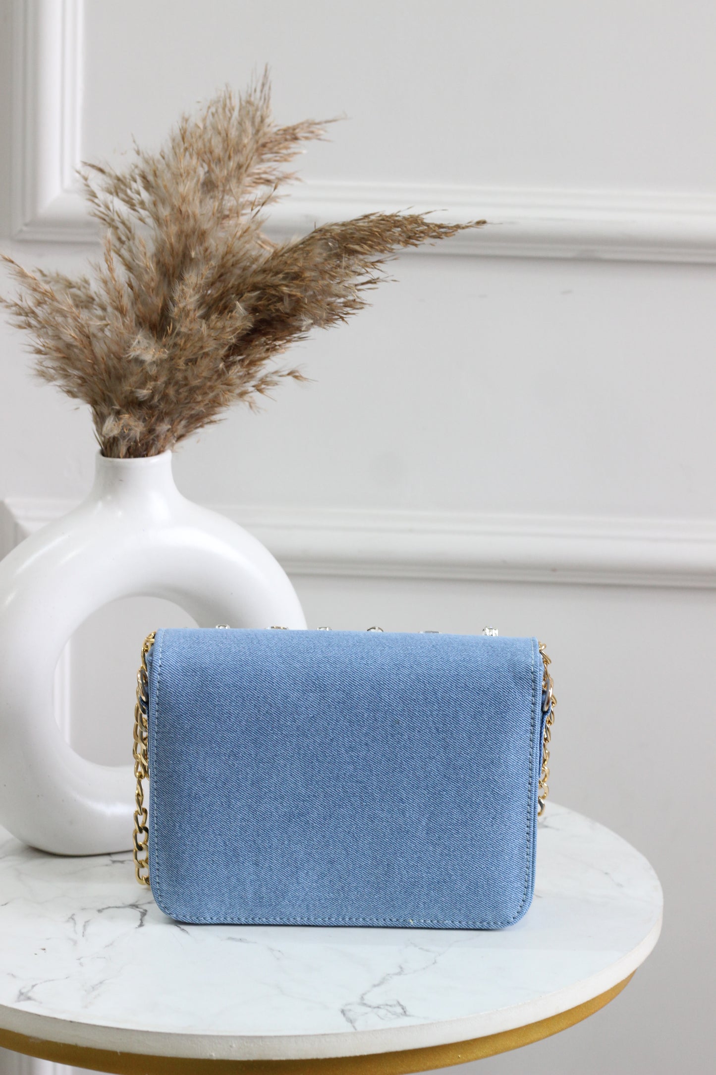 Twilight Gleam Denim Flap Bag