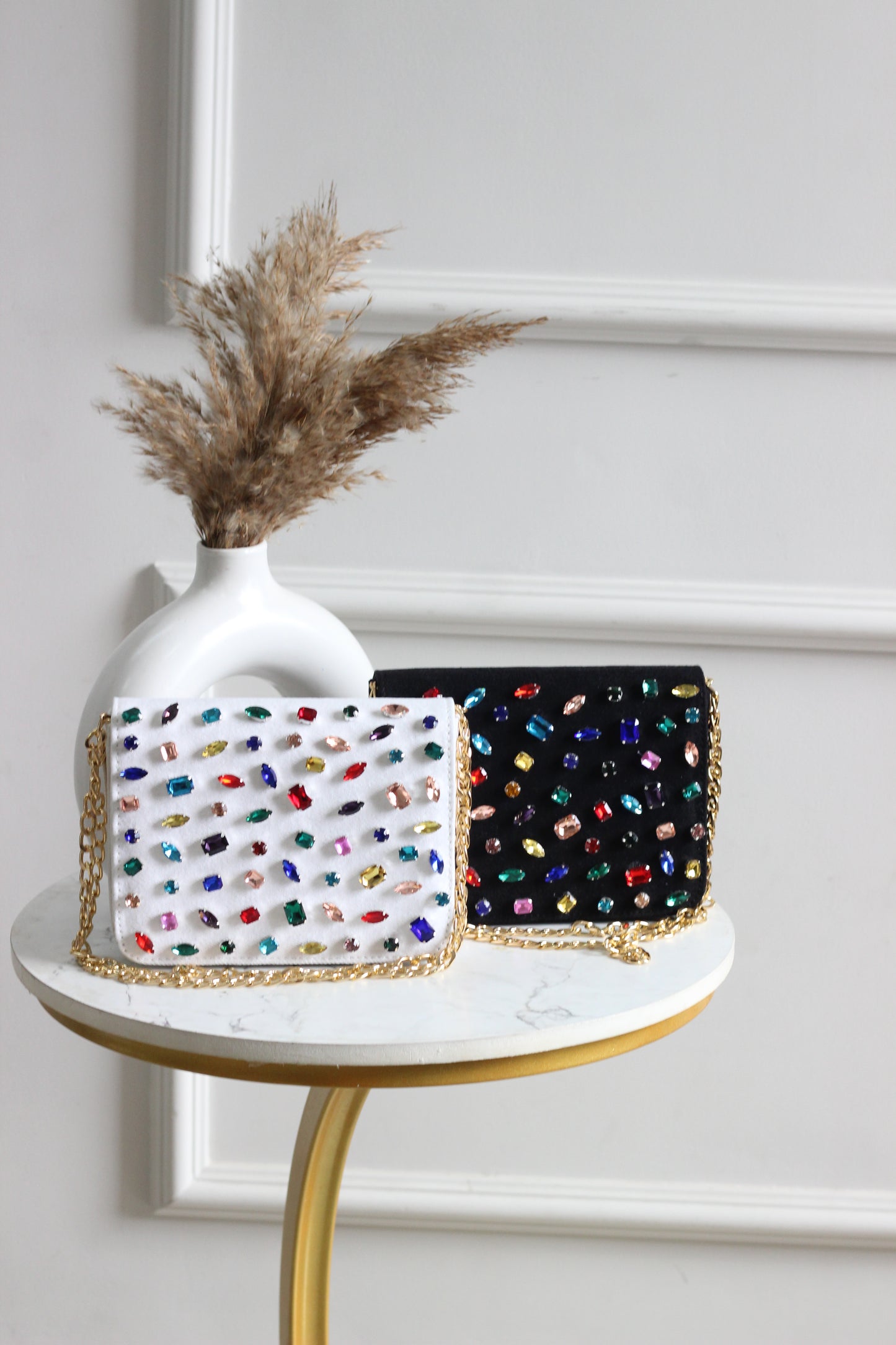 Confetti Sparkle Denim Flap Bag