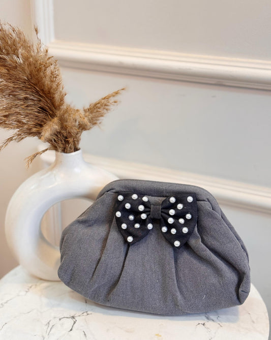 Pearl Bow Denim Batwa