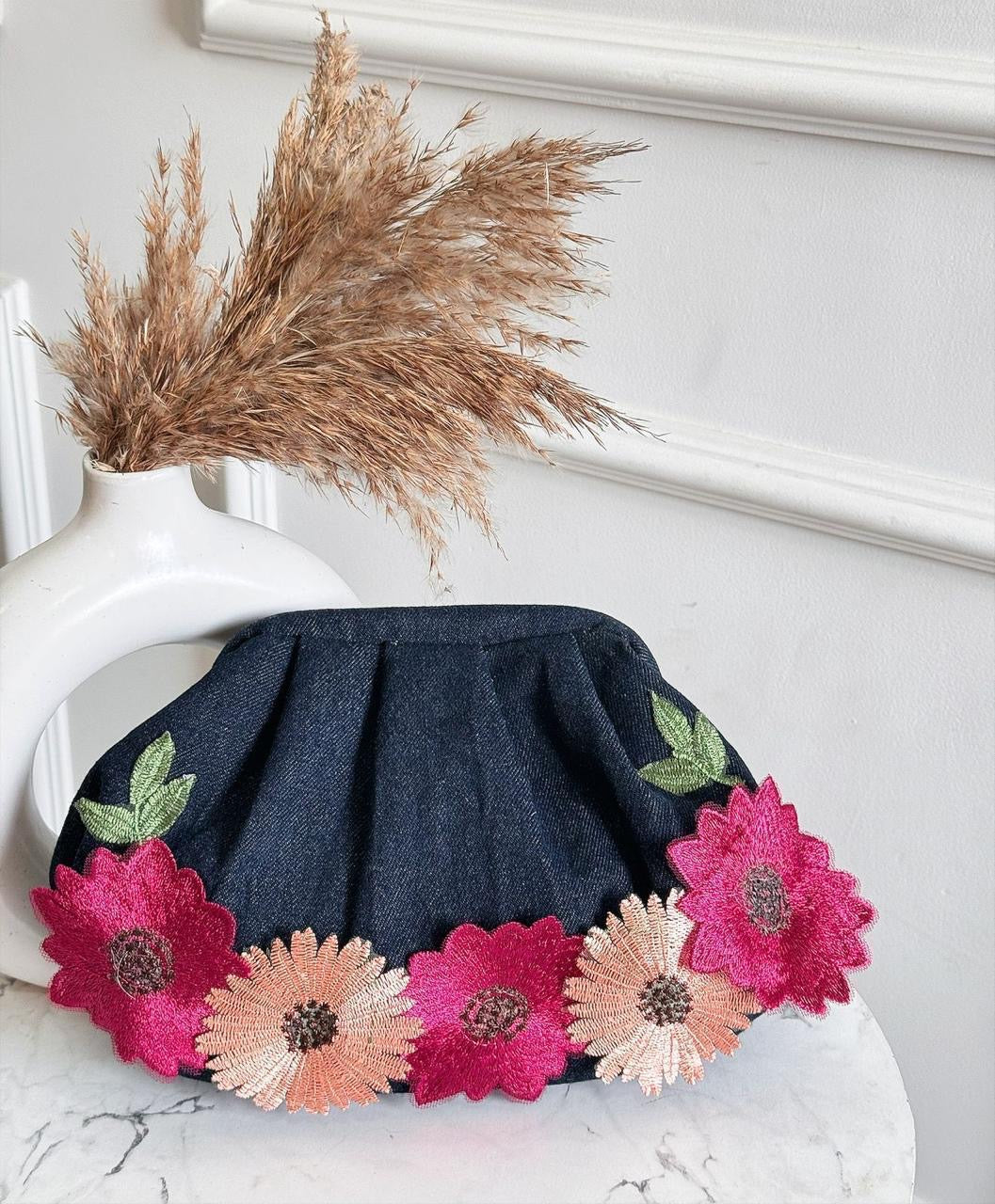 Bloom Denim Batwa Bag