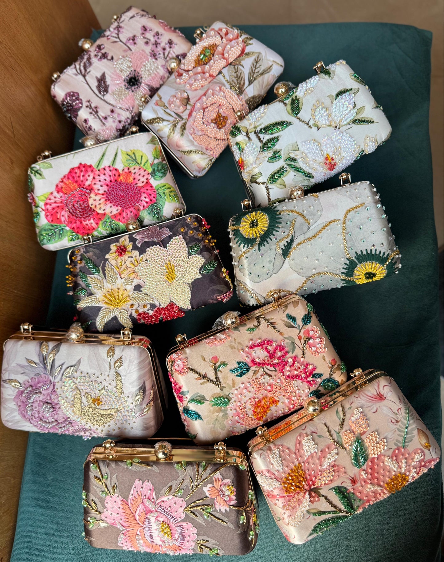 Elaria Floral Silk Clutch