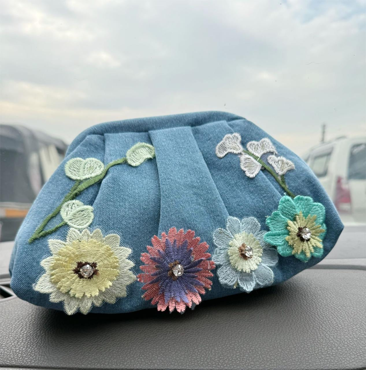 Bloom Denim Batwa Bag