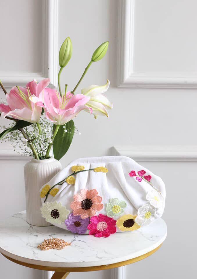 Bloom Denim Batwa Bag