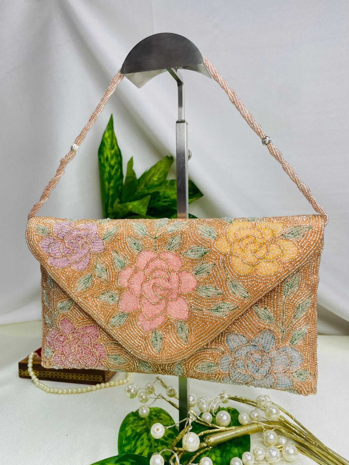 Zariya Beaded Flap Bag