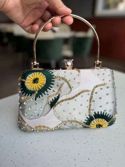 Elaria Floral Silk Clutch
