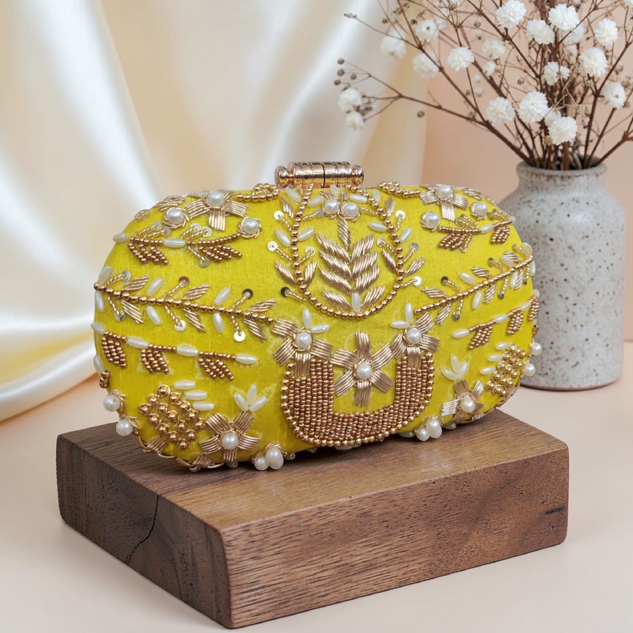 Begum Zardozi Clutch (Both Side Work)