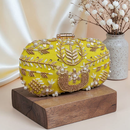Begum Zardozi Clutch (Both Side Work)