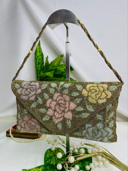 Zariya Beaded Flap Bag