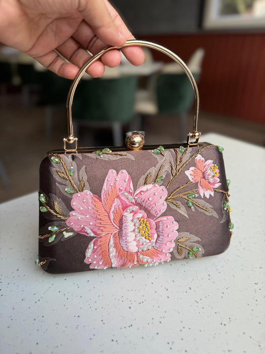 Elaria Floral Silk Clutch