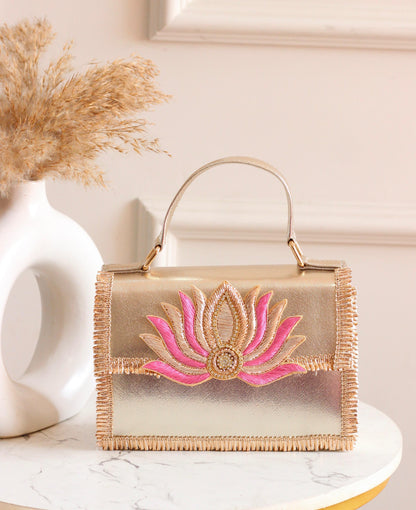 Padma Rosé Lotus Handbag