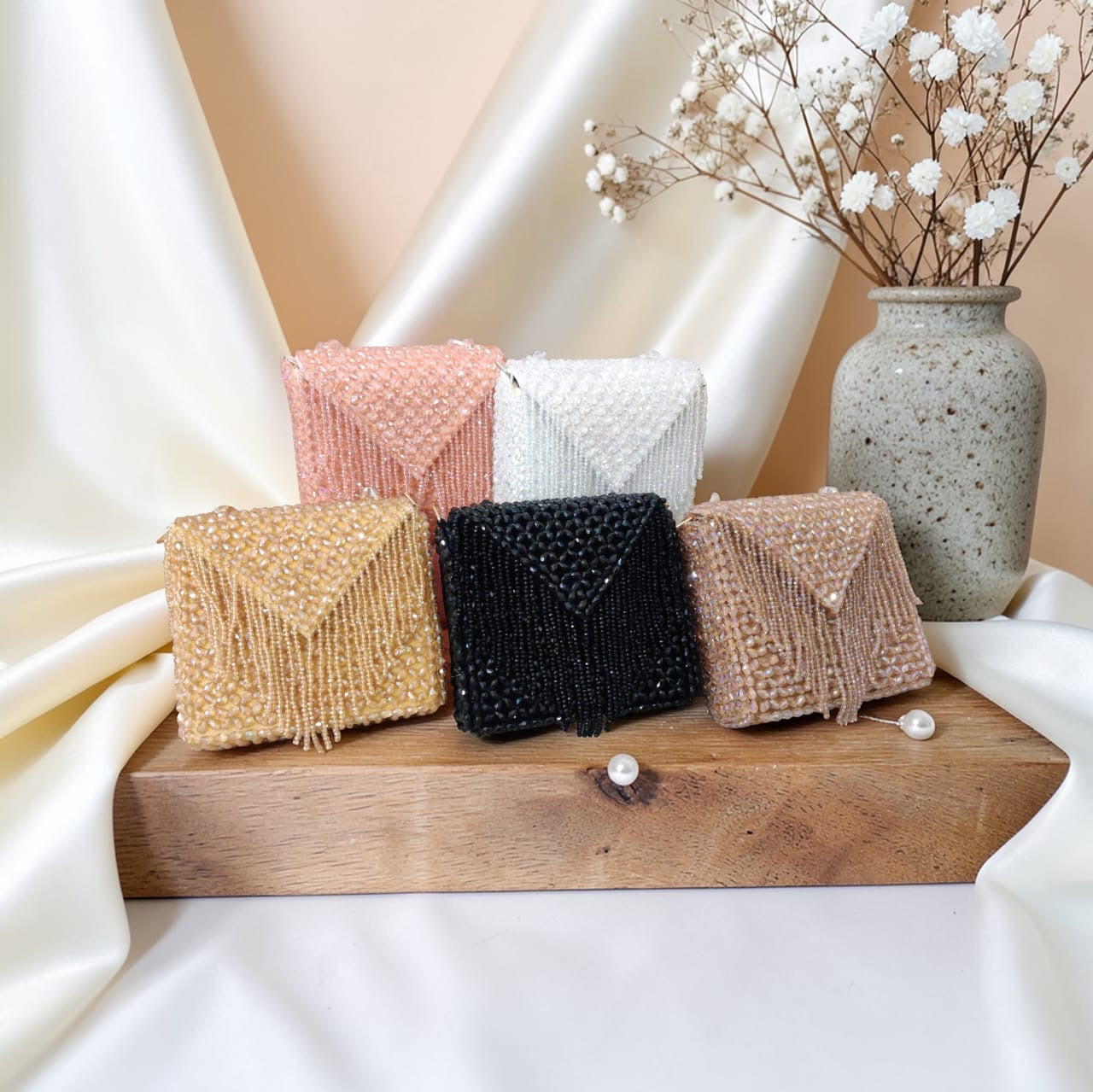 Zivara Crystal Fringe Bag