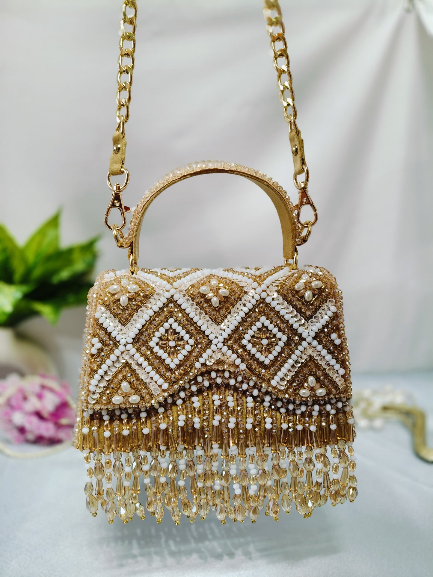 Aurelia Crystal Fringe Bag