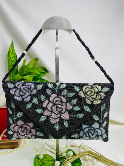 Zariya Beaded Flap Bag