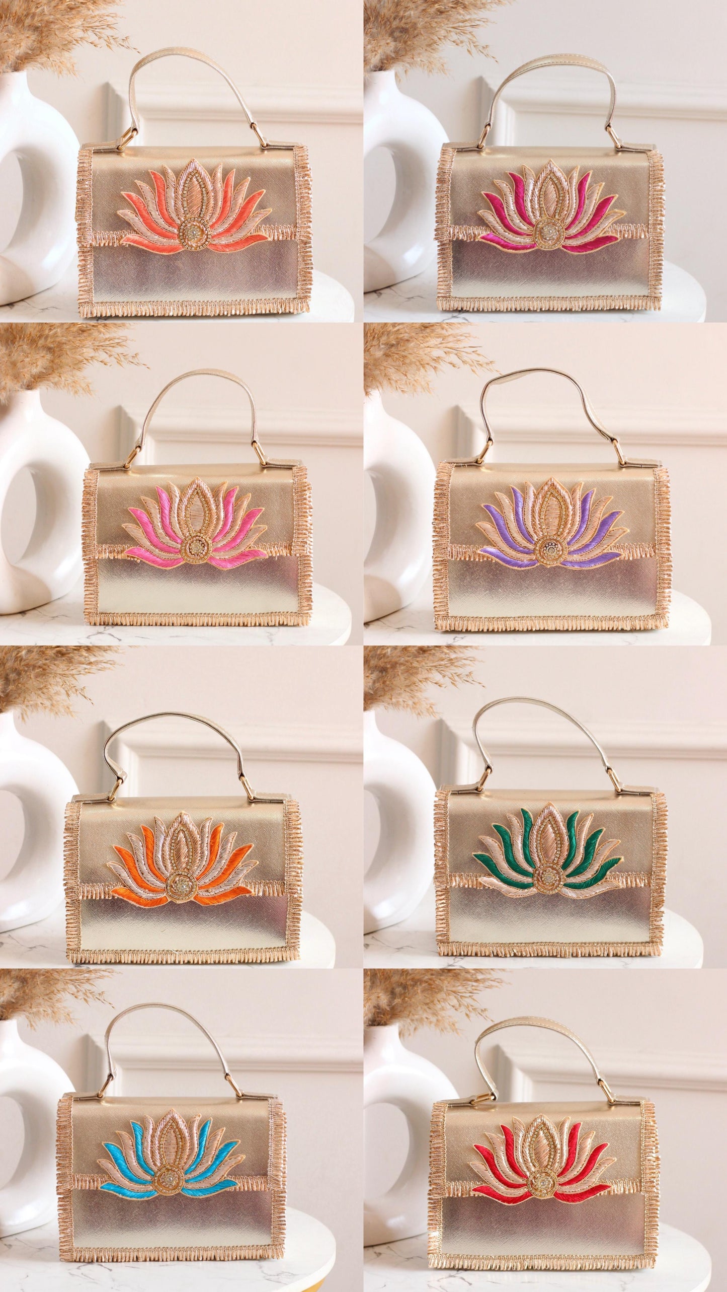 Padma Rosé Lotus Handbag