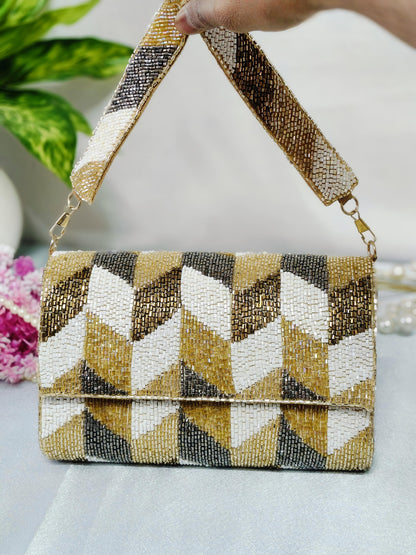 Prism Cutdana Flap Bag