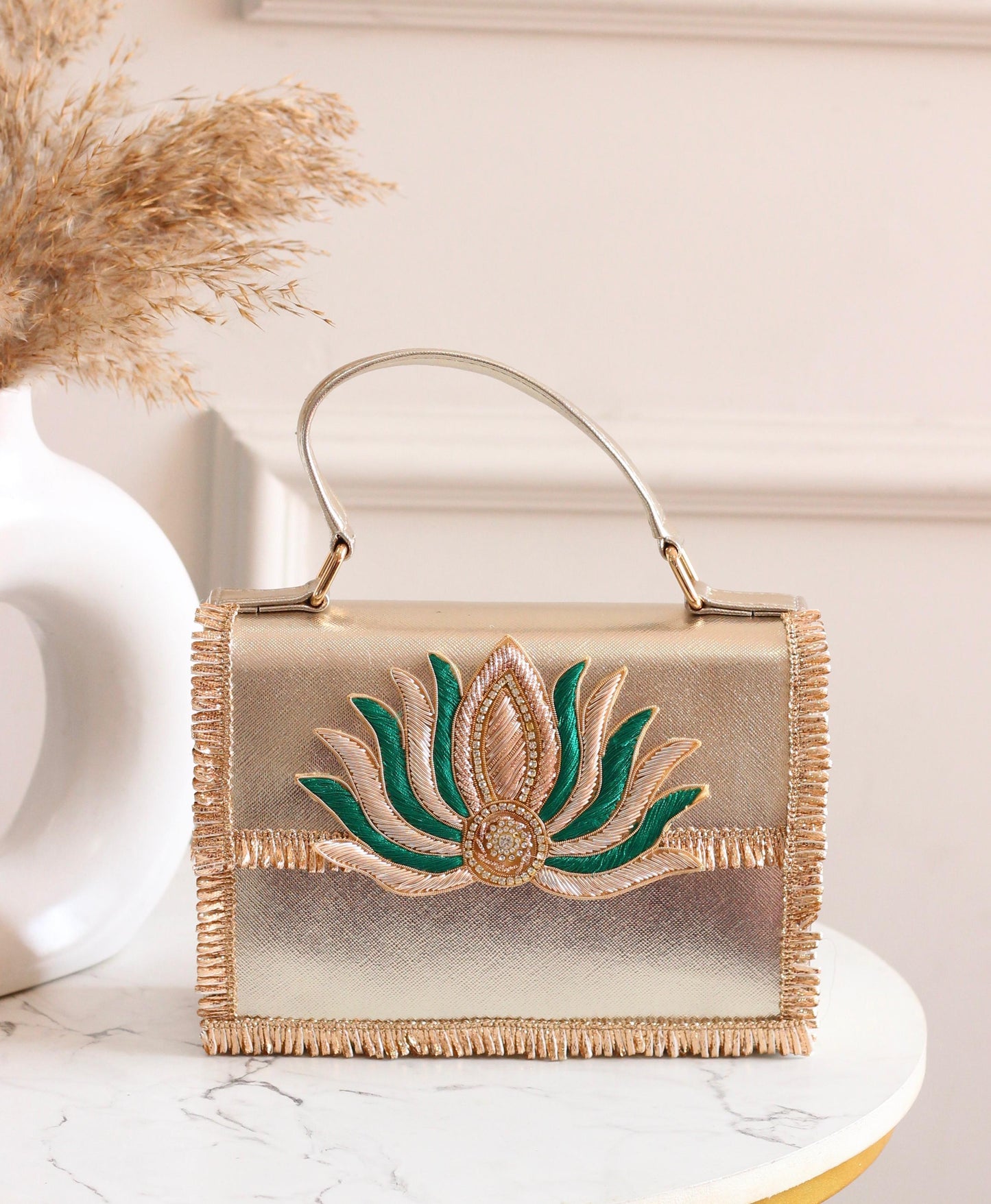 Padma Rosé Lotus Handbag