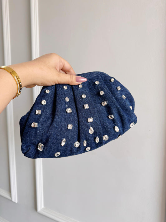 Minimilistic Denim Stud Batwa