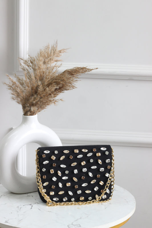 Twilight Gleam Denim Flap Bag