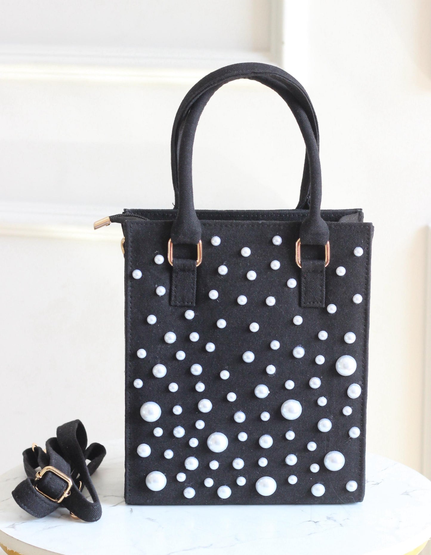 Stella Pearl Denim Tote Bag