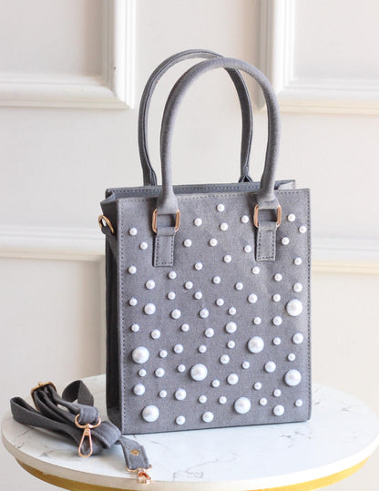 Stella Pearl Denim Tote Bag