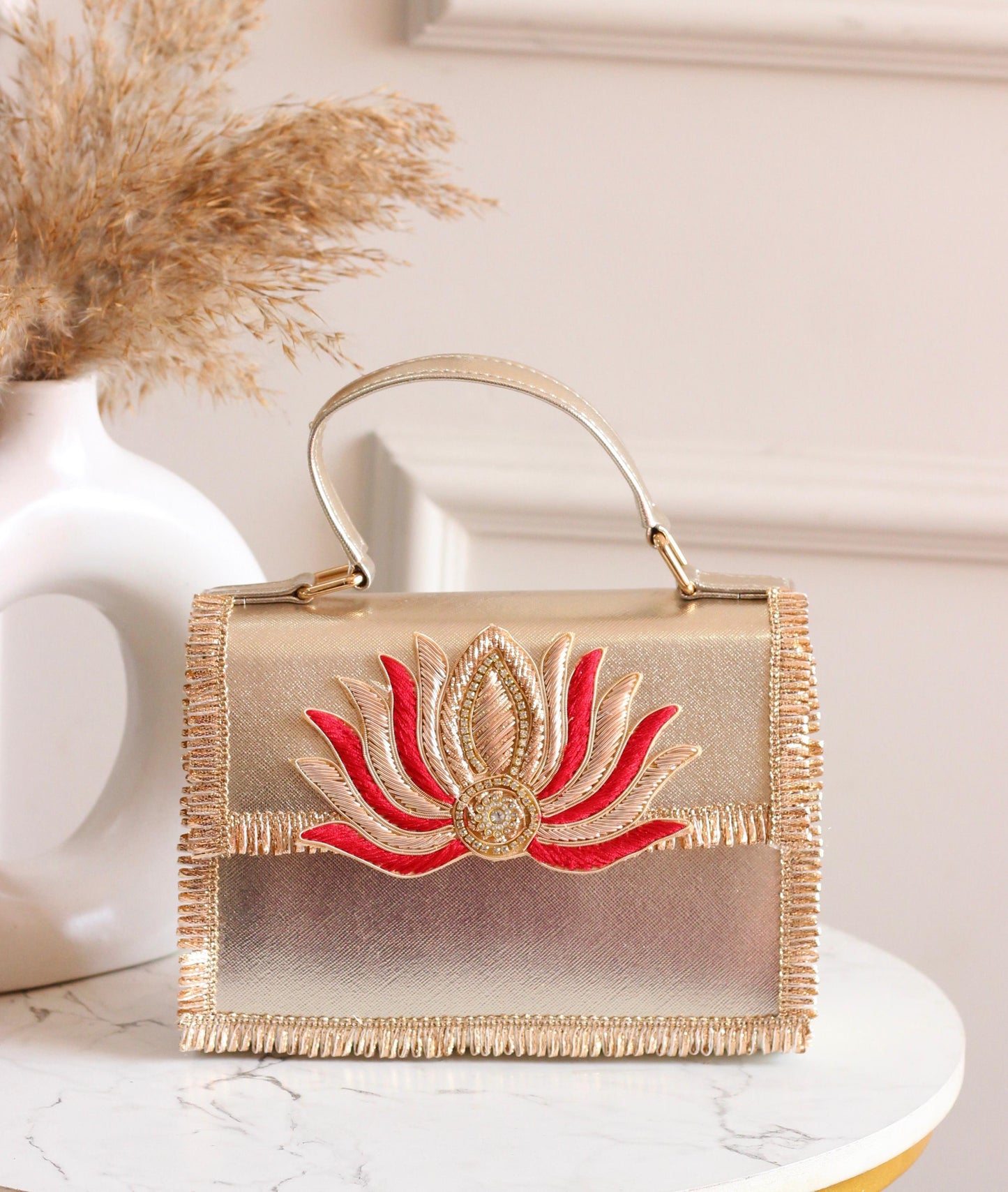 Padma Rosé Lotus Handbag