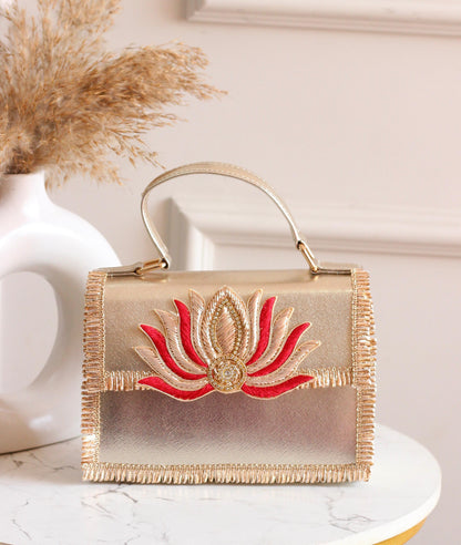 Padma Rosé Lotus Handbag