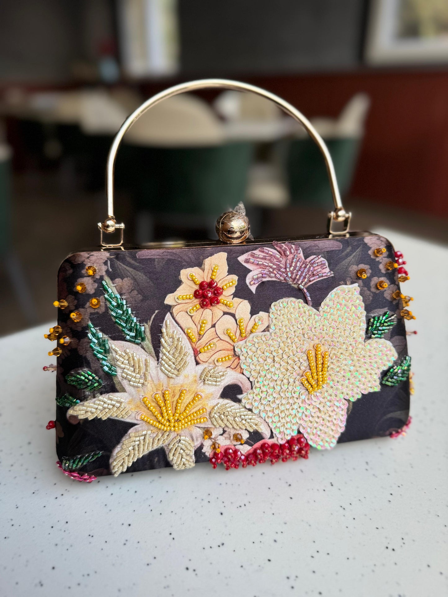 Elaria Floral Silk Clutch