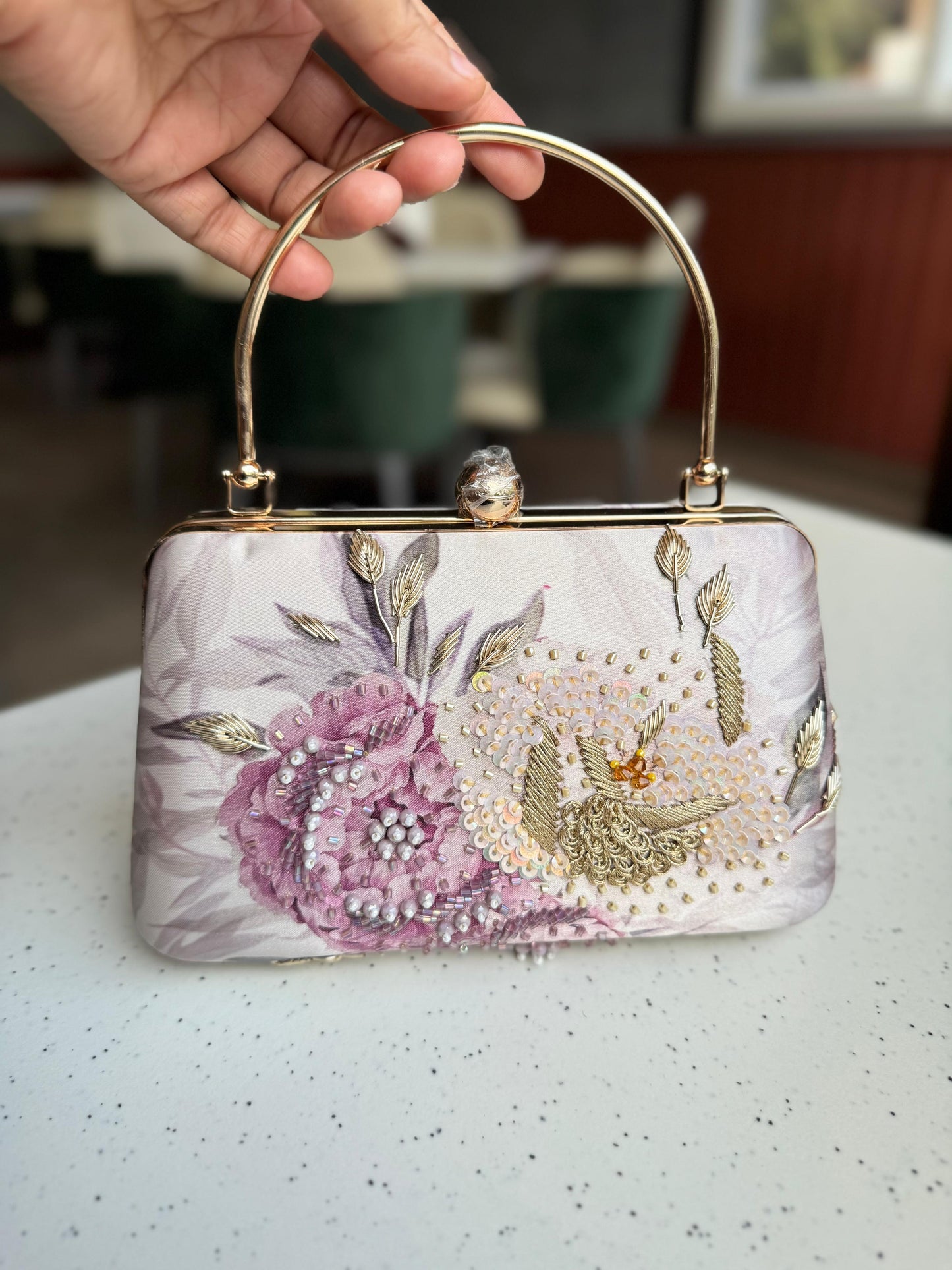 Elaria Floral Silk Clutch