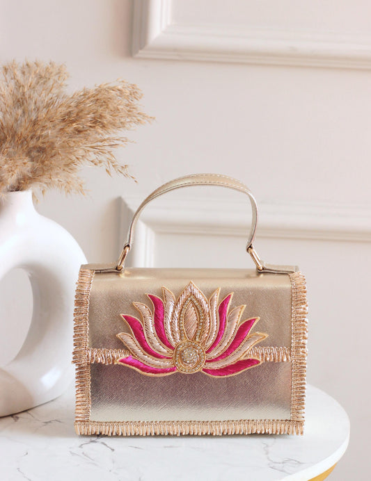 Padma Rosé Lotus Handbag